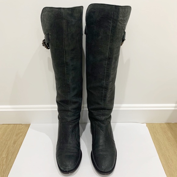 Fendi black leather over the knee tall boots Sz 39 - Picture 3 of 8